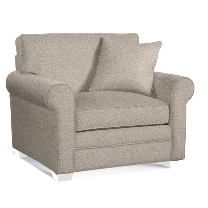 Bedford Upholstered Accent Chair, Frost White , Beige Performance Fabric; 0851-73