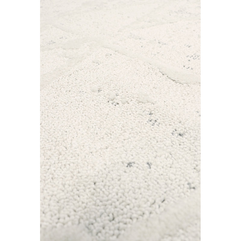 Sutton Polypropylene Ivory/Grey Area Rug, Rectangle 8' 0" X 10' 0"