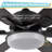 Pagoda 54 in. 6 Blade Matte Black Ceiling Fan with Remote Control, Dimmable LED Light Kit, and Reversible Motor-1249142496-1249142498