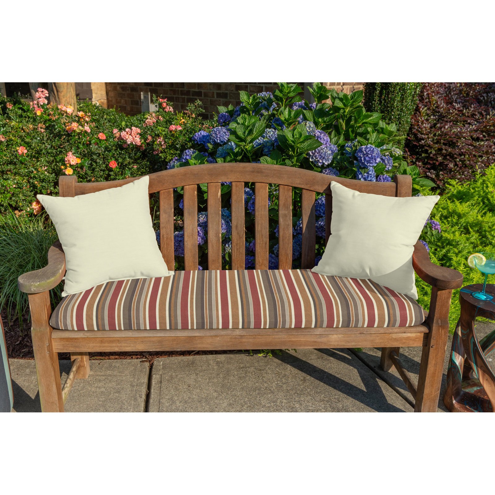  Outdoor Square Pillow Cover & Insert, 18"H x 18"W, Canvas Natural Sunbrella®