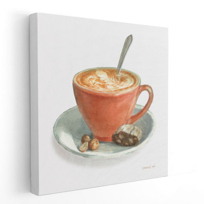 «Wake Me Up Coffee III on White», reproduction d'art sur toile