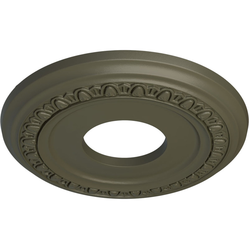 Médaillon de plafond Endurathane Jackson, DE 12 1/4 po x P 4 po x P 1 1/8 po (convient aux auvents jusqu'à 7 3/8 po), finition hamamélis peinte à la main