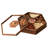 Black Walnut Wood Snack Serving Tray with Glass Lid,7 Compartment for Party Family Dinner Holidays.