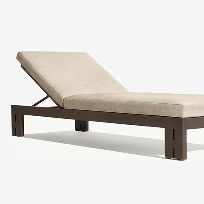 Outdoor All-aluminum Pool Loungers By The Sea Outdoor Metal Chaise Lounge , Cushion Included
