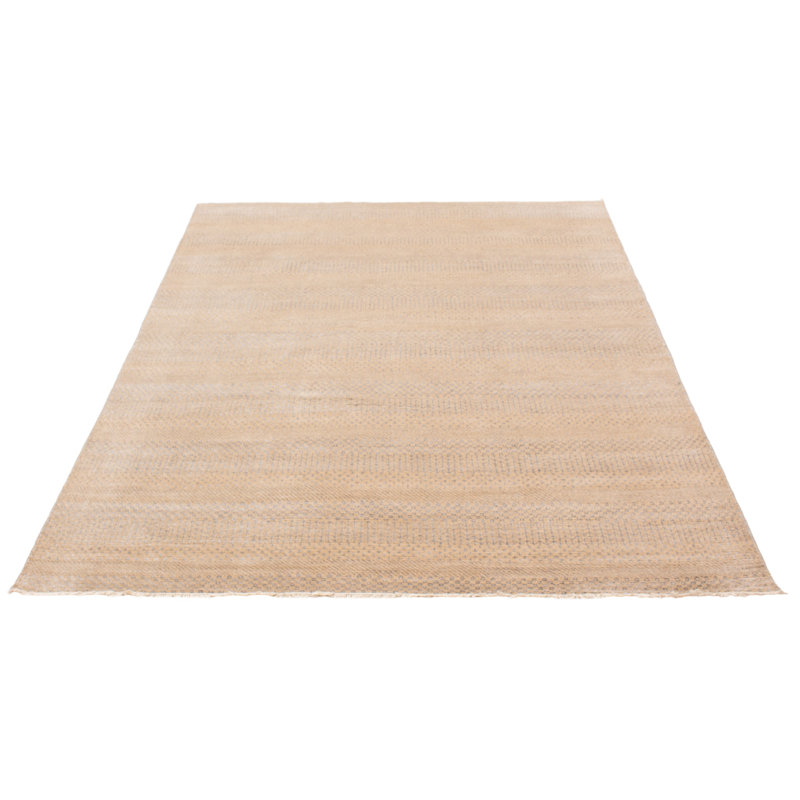 Tapis en soie brun clair ombre 7 pi 11 po x 10 pi 2 po