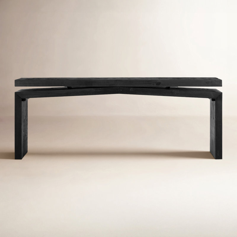 Matthes Solid Wood Console Table, Aged Black Pine, 30.75" H x 60" W x 15" D