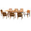 9 Pcs Grade-A Teak Wood Dining Set: 94" Double Extension Oval Table And 8 Napa Stacking Arm Chairs #11NP2208-1550030141