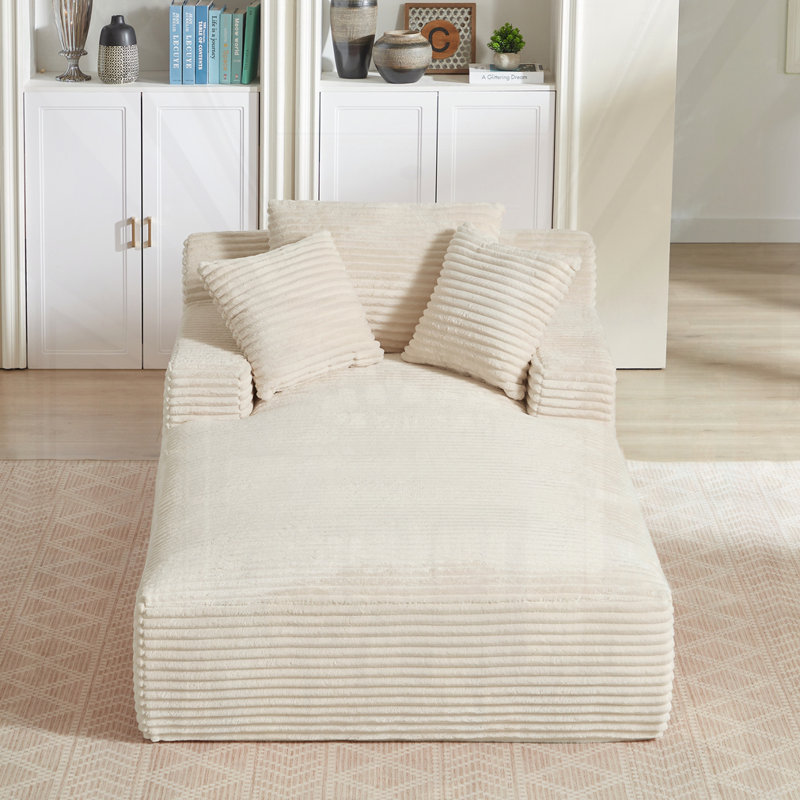 Chaise longue surdimensionnée pour l'intérieur,, Blanc
