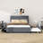 Drevaughn Queen Size Upholstered Platform Bed with Twin XL Trundle and 2 Drawers-1866652706