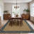 Floral Bordered Machine Washable Rug with Non-Slip Backing Non-Shedding Foldable Soft Low Pile Indoor Carpet-480044355