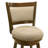 Aiden Modern Farmhouse Swivel Wood Counter Height Kitchen Bar Stool In Sepia Brown Finish With Grey Fabric Upholstered Seat - Set Of 3-742533284-742533289-742533287