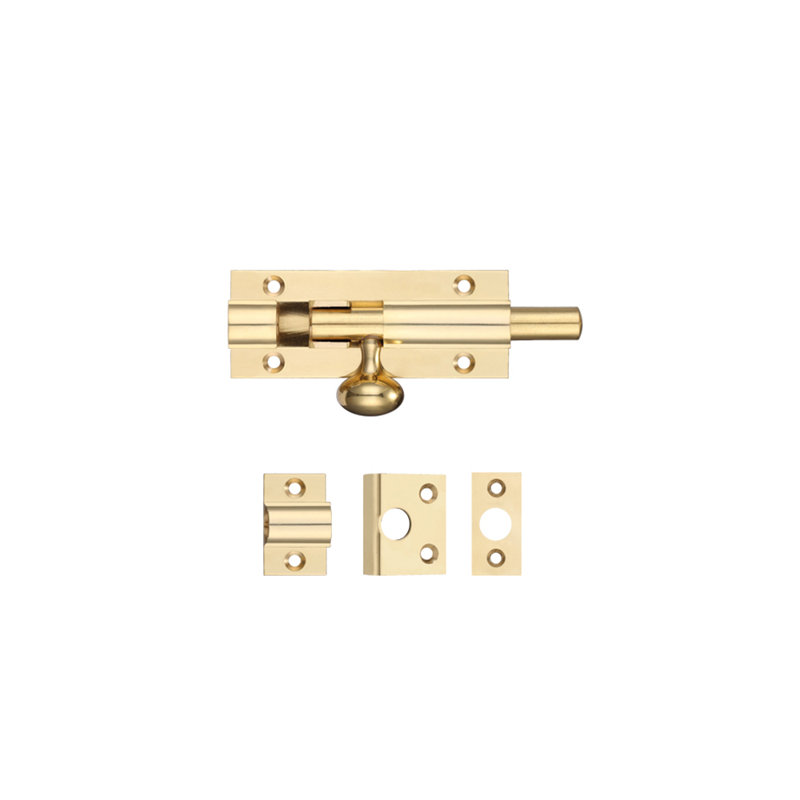 Architectural Barrel Bolt, Polished Brass, 7.5cm H x 3cm W x 1.5cm D