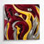 Abstrait art figuratif sur toile rouge 32-1010785096