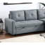 Canapé modulaire de salon moderne avec lit escamotable et rangement pour chaise longue