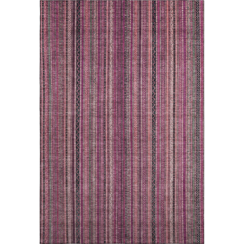 Premium Machine Washable Baford AMF1654 Stripes Rug, Rectangle 8' x 10'