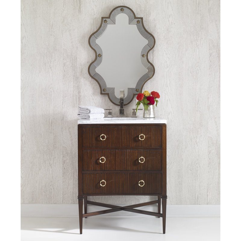 Ensemble de meuble-lavabo simple 28,5 po Reeded