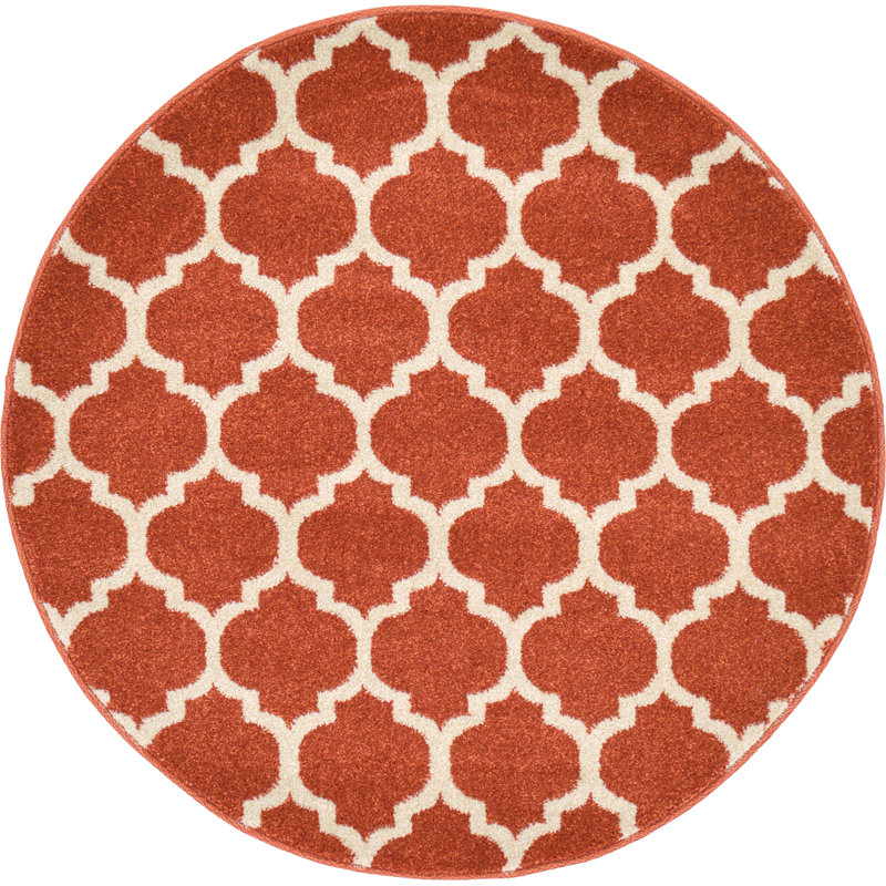 Molly Geometric Indoor Rug, Round 3'3"