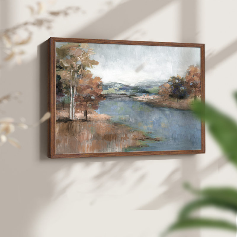 Blush Meadow - impression encadrée - réaménageable, Noyer, H 11 po x l 14 po