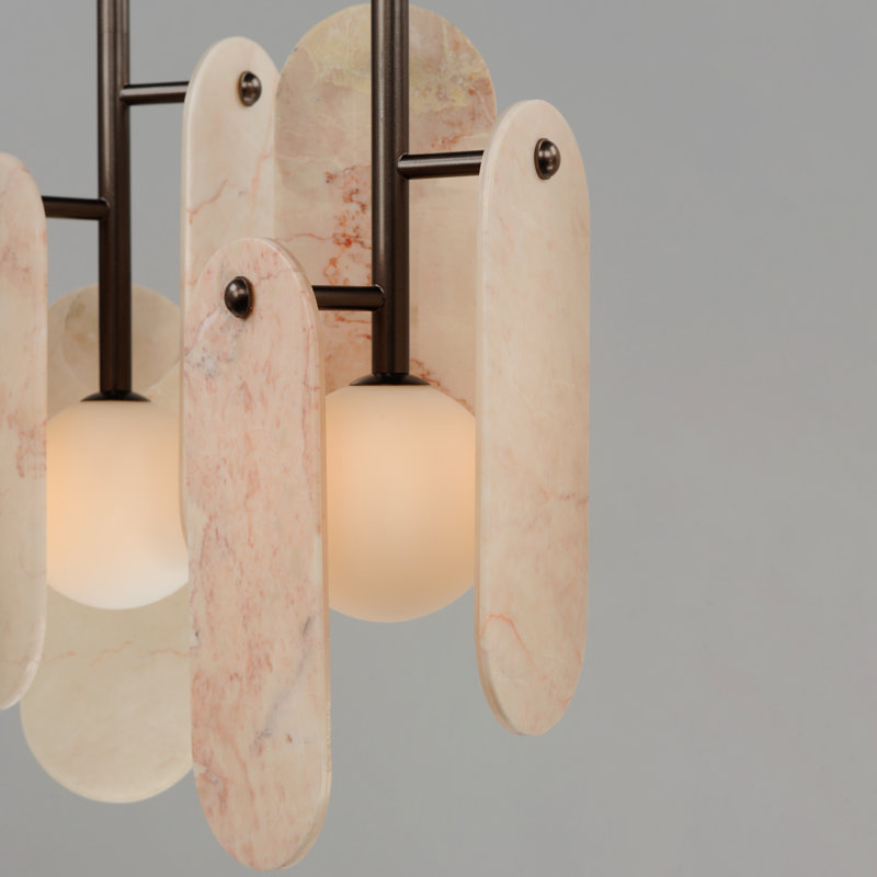Megalith 5 - Light LED Pendant, Light Brown, Brushed Bronze