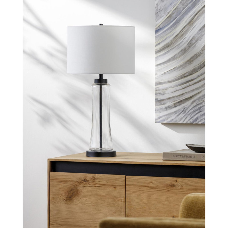 Lampe d'appoint Medon, Noir, H 24 po x l 13 po x P 13 po