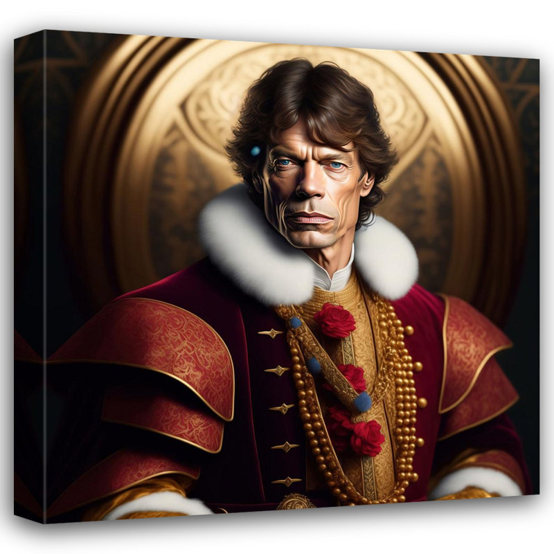 «Rock Music Mick Jagger» par Stephen Chambers - photographie sur toile tendue, H 15 po x l 15 po x P 1,5 po
