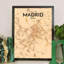 Madrid City Map - No Frame Print-1680826709