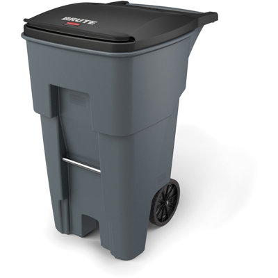 Big Wheel Roll Out Container 65 Gallon Curbside Trash & Recycling Bin