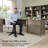 72W 3 Position Sit to Stand L Shaped Desk in Ash Gray-775468197