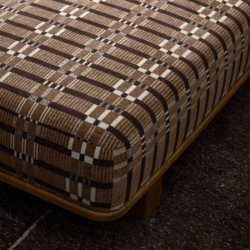 Teia Upholstered Bench, Sandhill Cocoa