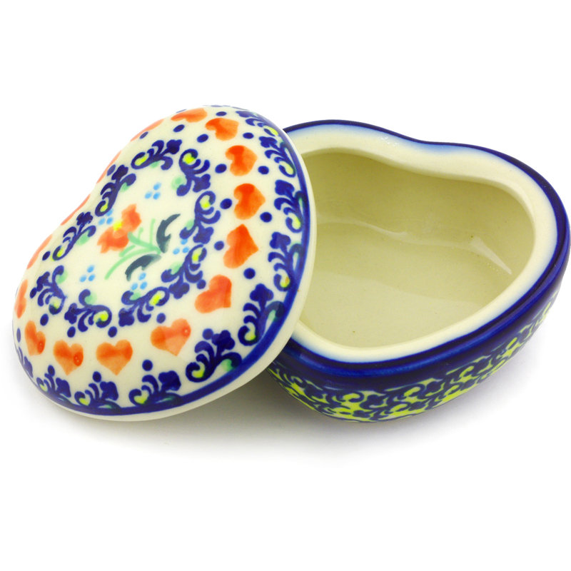 Circle Of Hearts Stoneware Jar