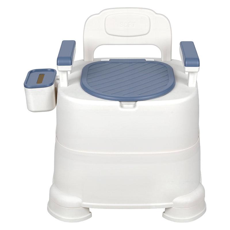 Bedside Commode, Portable Toilet For Adults, Commode Chair For Toilet With Arms Blue