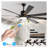 72'' Walnut LED Ceiling Fan with Light, 8 Wooden Blades Remote Control Silent Reversible DC Motor - Adjustable Color Temperature for Living Room Bedroom Dining Room