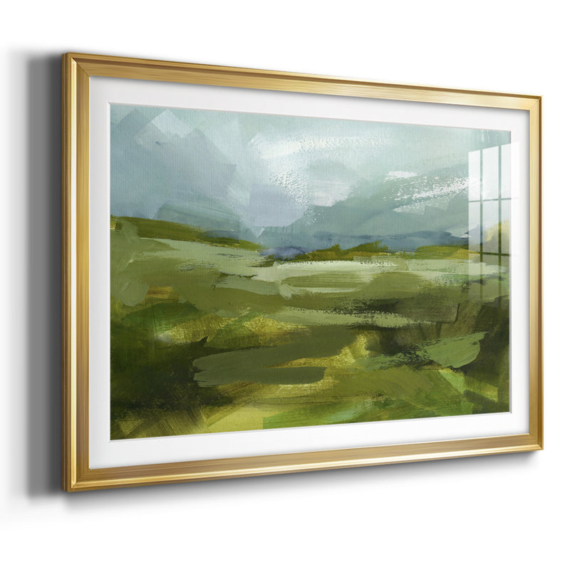 Emerald View II, reproduction d'art encadrée, H 15 po x l 21 po x P 1,5 po, Or