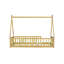 Twin Tent-shaped Floor Bed with Guardrails,Slats-1488002097-1488002098