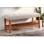 Banc en tissu et finition chêne Charla-1488441034