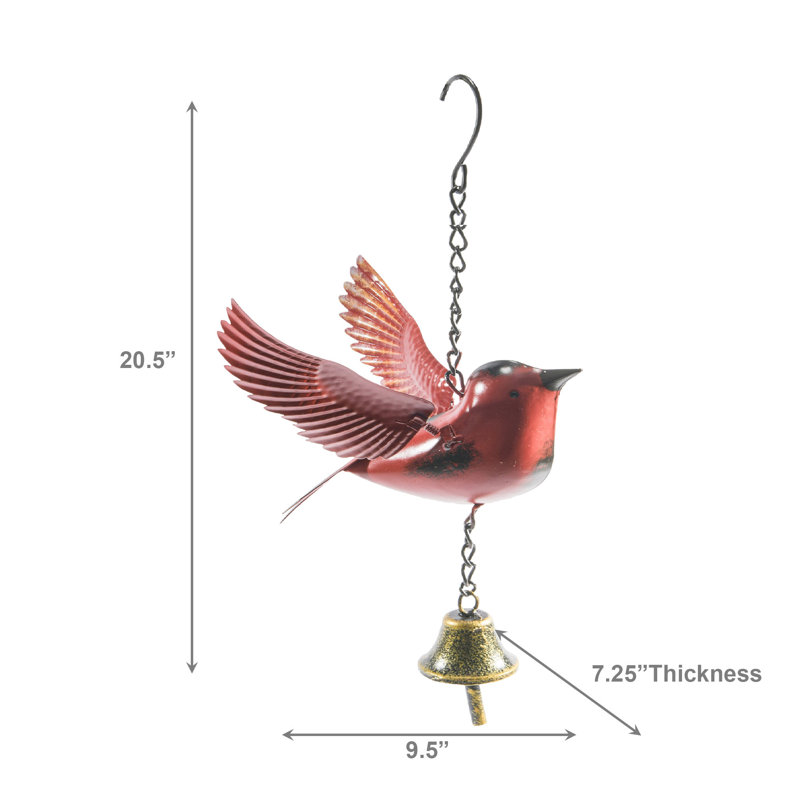 Metal Cardinal Wind Chime