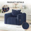 Fauteuil d'appoint en velours côtelé, design sans os comprimé-1507196522