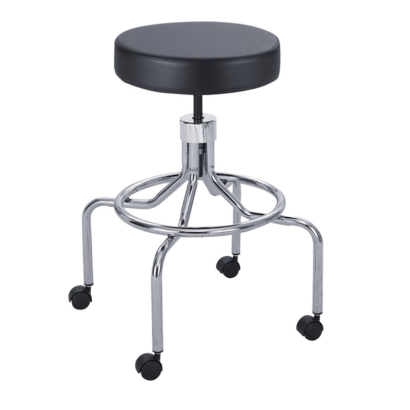 Adjustable Height Lab Stool with Footrest, High