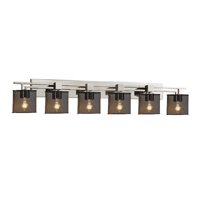 Éclairage pour meuble-lavabo 6 lumières Doster, Nickel brossé