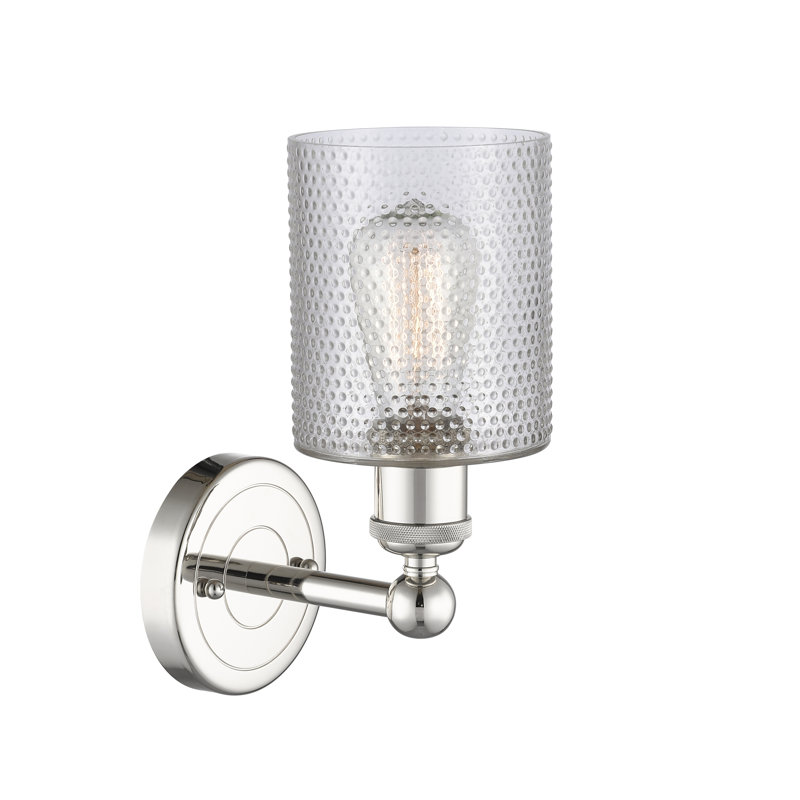Chilchinbito Armed Sconce, Clear, Polished Nickel
