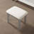 Silver Wood Vanity Table With Stool - 3 Storage Drawers, Adjustable Oval Mirror For Beauty Regime Routines-1203014852