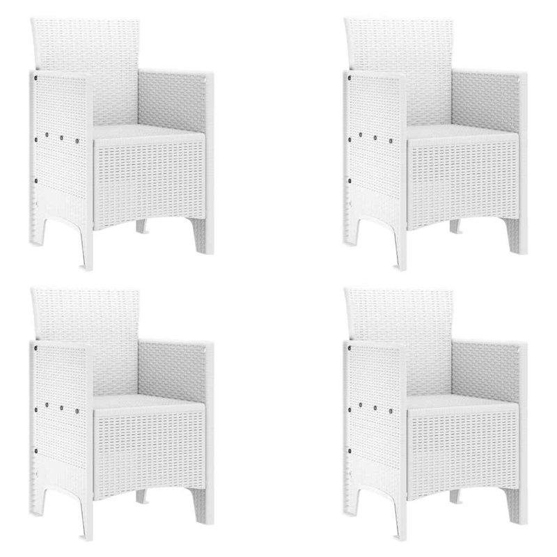 Outdoor Patio Dining Side Chair, White