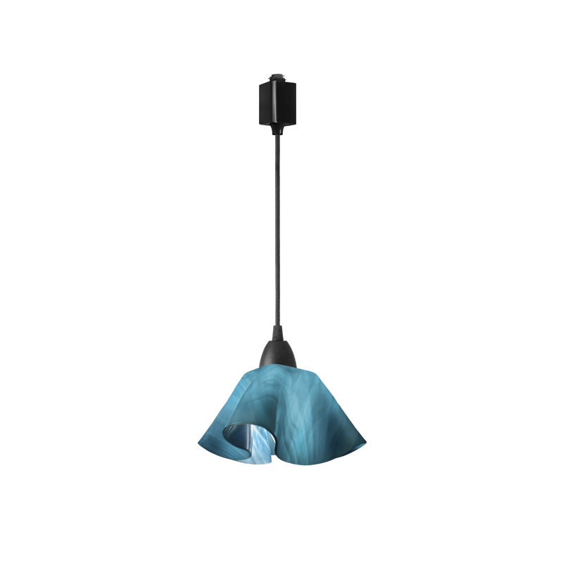 Luminaire suspendu Dale, Petit, Noir, Bleu ciel