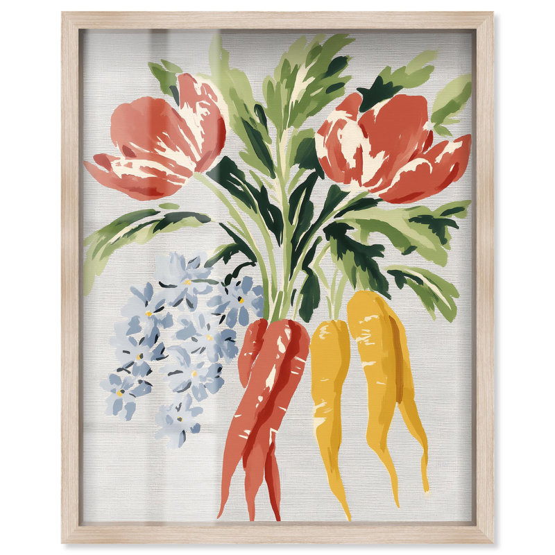 «Rabbit's Bouquet I Kitchen» par Art Remedy, H 46 po x l 37 po, Crème