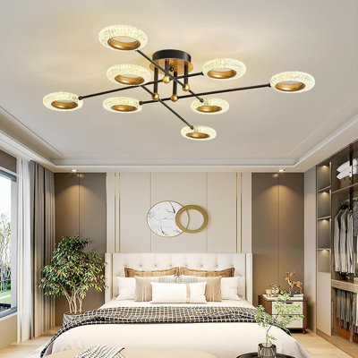 Pendant Light Semi Embedded Installation In Black And Gold