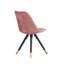 Domek Modern Velvet Dining Chair - Upholstered Upper body with Coated Metal Legs - Side Chair for Dining Room Kitchen Living Room - Single-317898539-297383982