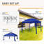 11 pi. L 11 pi. X P 11 pi. D Pavillon de jardin d'extérieur en acier à toit souple avec filet-129505111