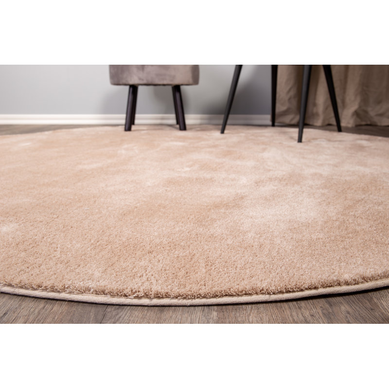 Kirby Solid Colour Hand Woven Area Rug, Round 200cm
