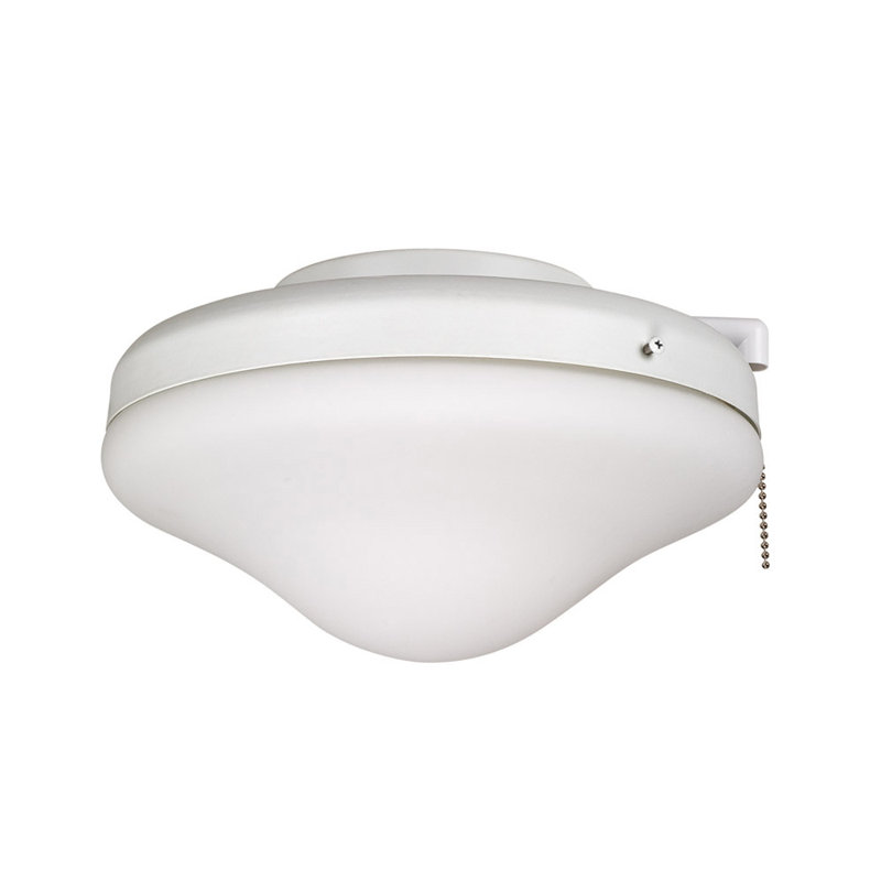 All Weather 2-Light Universal Ceiling Fan Bowl Light Kit, White