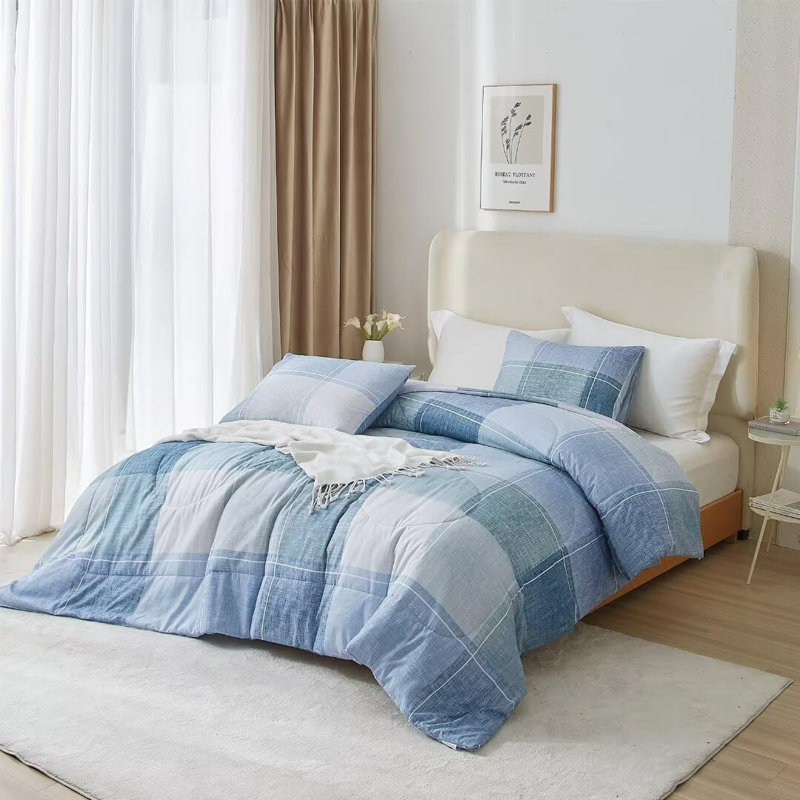 All-Season Boho Fluffy Floral Microfiber Comforter Set, Full Comforter + 2 Standard Pillowcases, Floral 8